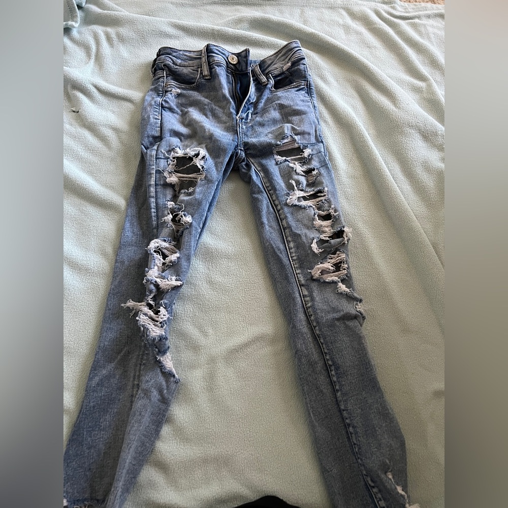 American eagle ripped jeans, size 0